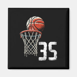 Number 35 Year Old Vintage Sketll 35th Birthday Gi Magnet