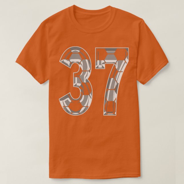 Number 37 Jersey 37 Mum Player Fan 1 T-Shirt (Design Front)
