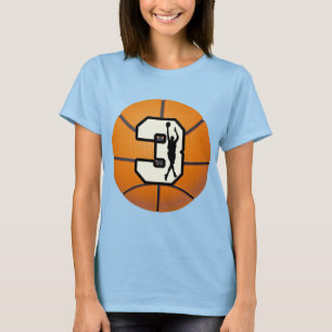 Number 3 Basketball and Player T-Shirt