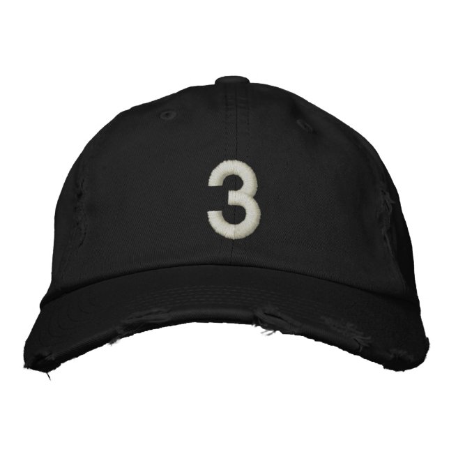 Number 3 embroidered hat (Front)