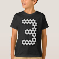 Number 3 Soccer Ball Pattern Boys Kids 3 Year Old
