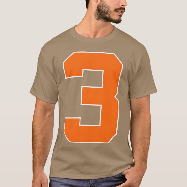 Number 3 Sports Orange friend T-Shirt (Front)