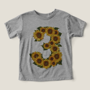 Number 3 Sunflowers Theme 3 Year Old Little Girls
