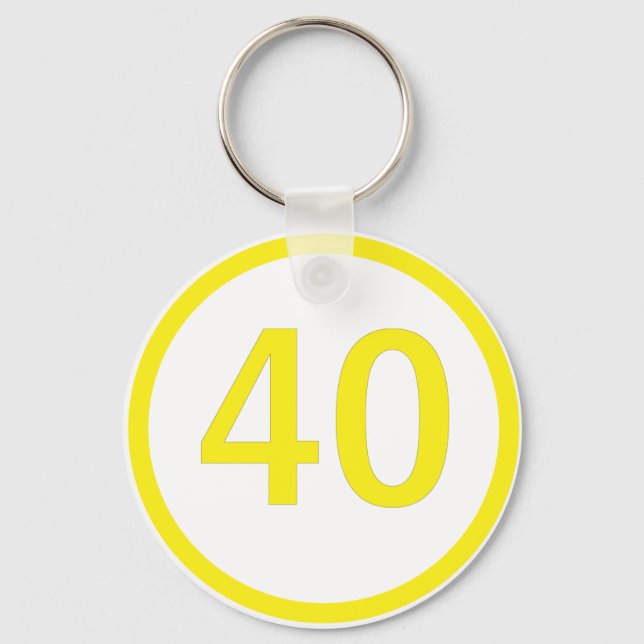 number 40 in a circle key ring (Front)