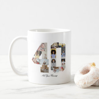 Number 40 Photo Collage Coffee Mug