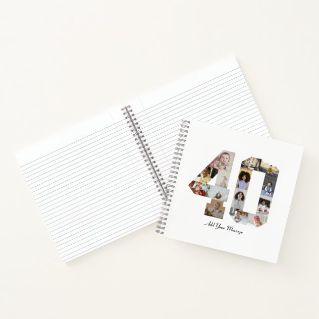 Number 40 Photo Collage Notebook (Inside)