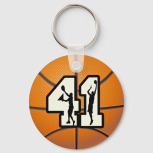 Number 41 Basketball Key Ring