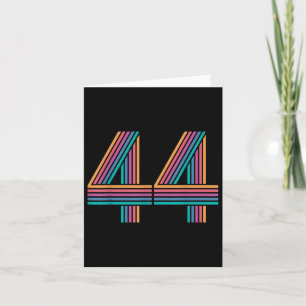 Number 44 Forty-four Anniversary Men Women 44th Bi Card