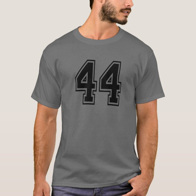 Number 44 Sports Jersey Player Uniform Number 44Th T-Shirt (Front)
