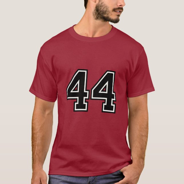 Number 44 Varsity Sports Jersey | 44th Birthday T-Shirt (Front)