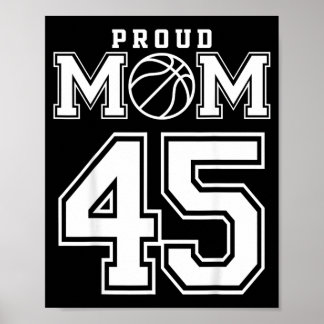 Number 45 Custom Proud Basball Mum Personalised Poster