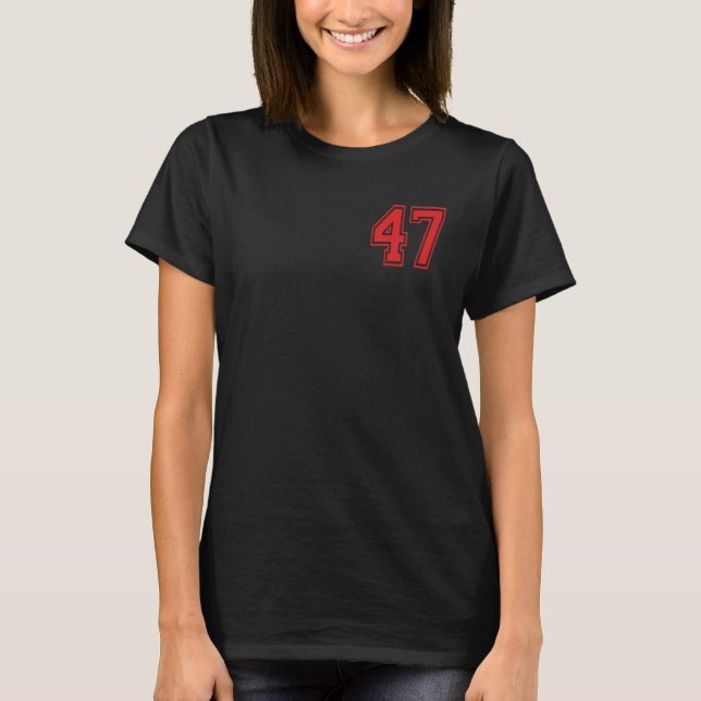 Number 47 in Red T-Shirt (Front)