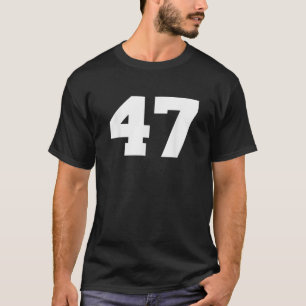 Number 47 Sports Jersey Player 47 Fan FRONT Print T-Shirt