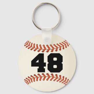 Number 48 Baseball Key Ring