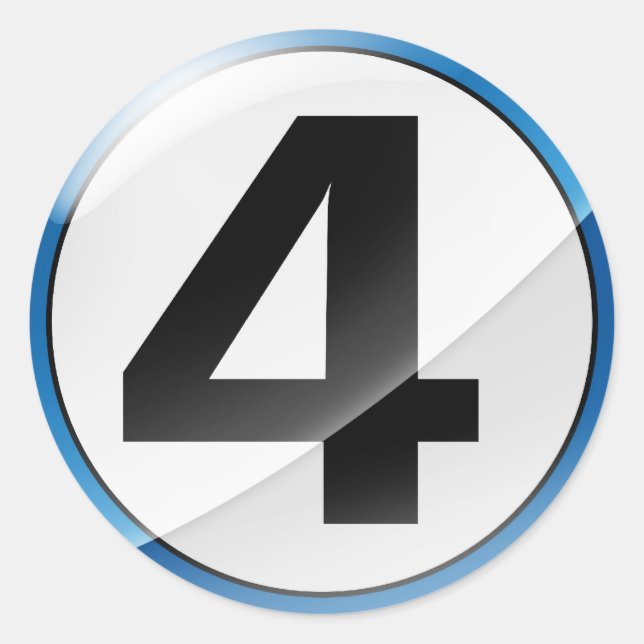 Number 4 blue sticker (Front)