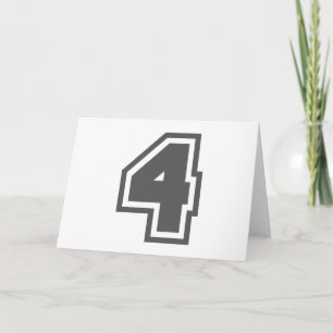 Number 4 card