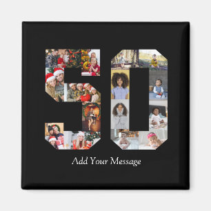 Number 50 Photo Collage Magnet