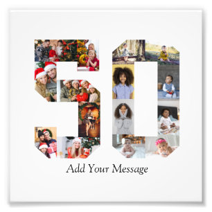 Number 50 Photo Collage Print
