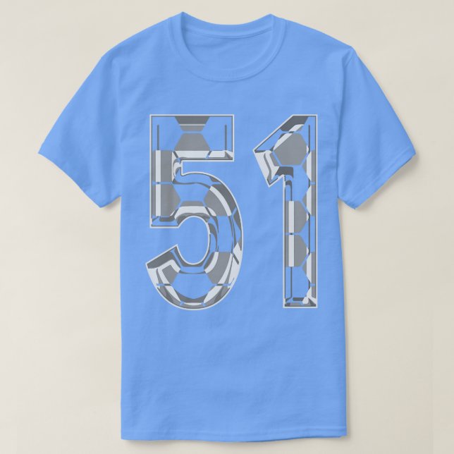 Number 51 Jersey 51 Mum Player Fan T-Shirt (Design Front)
