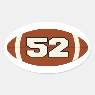 Number 52 Football Sticker