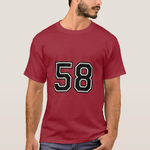 Number 58 Varsity Sports Jersey 58th Birthday T-Shirt