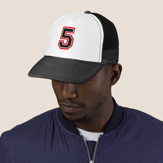 Number "5" trucker hat (In Situ)
