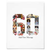 Number 60 Photo Collage