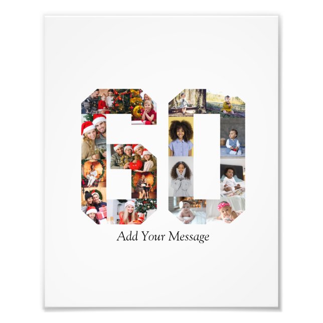 Number 60 Photo Collage (Front)