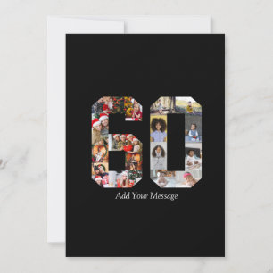 Number 60 Photo Collage Announcement