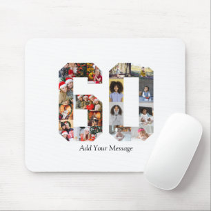 Number 60 Photo Collage Mouse Pad