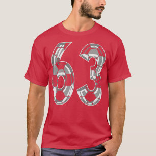 Number 63 Jersey 63 Mum Player Fan 1 T-Shirt