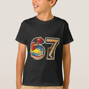 Number 67 Apple Books Ruler Design T-Shirt