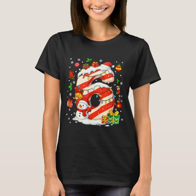 Number 67 Christmas Candy 6 7 Six Seven 6 7 Matchi T-Shirt (Front)