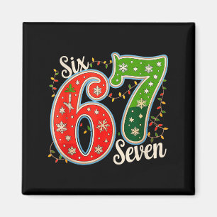 Number 67 Funny Six Seven 6 7 Meme Christmas Light Magnet
