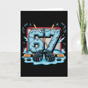 Number 67 Hockey Drip Meme Hockey Player  Card