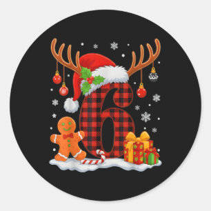 Number 67 Matching Christmas 6 7 Six Seven 6 7 Mem Classic Round Sticker