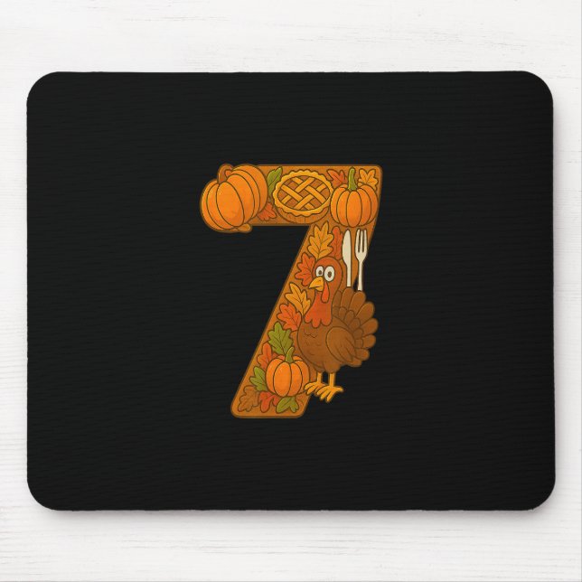 Number 67 Matching Six Seven 6 7 Meme 67 Thanksgiv Mouse Pad (Front)