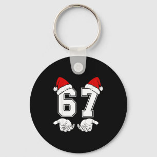 Number 67 Matching Six Seven 6 7 Meme 6 7 Christma Key Ring