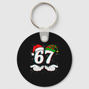 Number 67 Matching Six Seven 6 7 Meme 6-7 Christma Key Ring