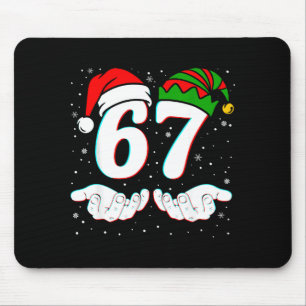 Number 67 Matching Six Seven 6 7 Meme 6-7 Christma Mouse Pad