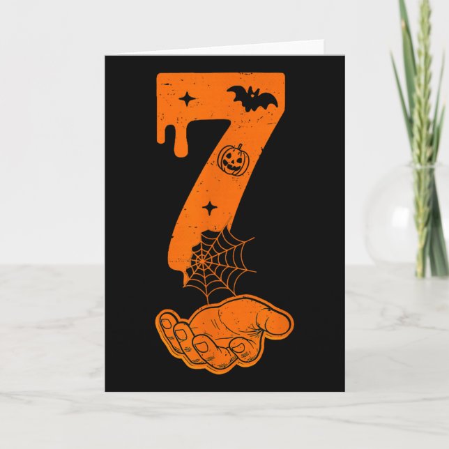 Number 67 Matching Six Seven 6 7 Meme 6 7 Hallowee Card (Front)