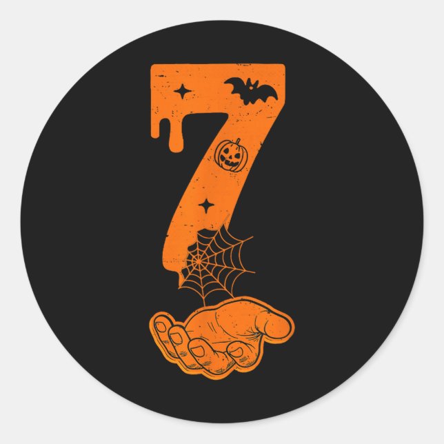 Number 67 Matching Six Seven 6 7 Meme 6 7 Hallowee Classic Round Sticker (Front)