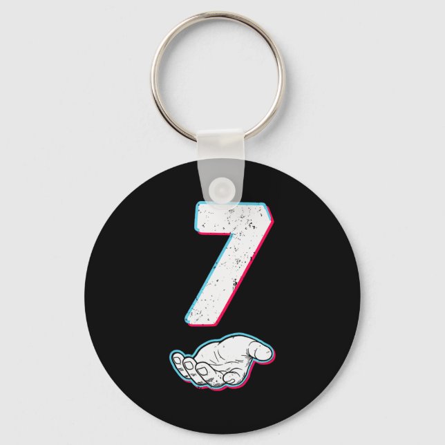Number 67 Matching Six Seven 6 7 Meme 6 7 Hallowee Key Ring (Front)