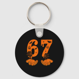 Number 67 Matching Six Seven 6 7 Meme 6 7 Hallowee Key Ring