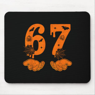Number 67 Matching Six Seven 6 7 Meme 6 7 Hallowee Mouse Pad