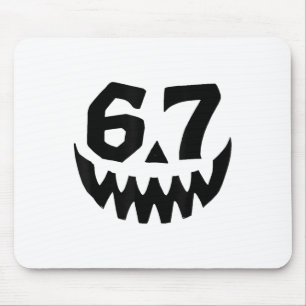 Number 67 Matching Six Seven 6 7 Meme 6 7 Hallowee Mouse Pad