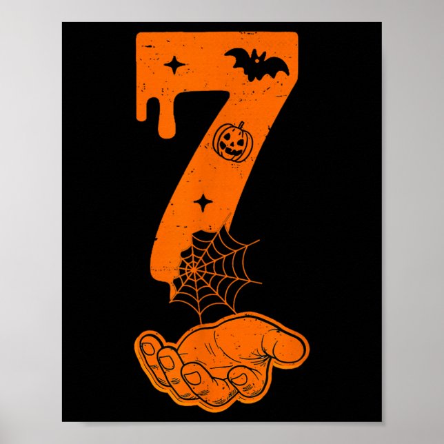 Number 67 Matching Six Seven 6 7 Meme 6 7 Hallowee Poster (Front)