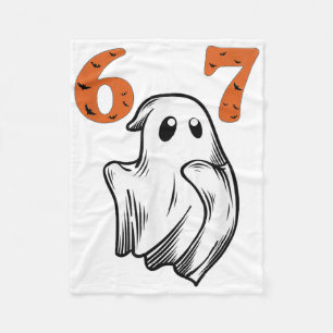 Number 67 Matching Six Seven 6 7 Meme Halloween Co Fleece Blanket