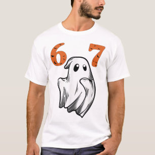 Number 67 Matching Six Seven 6 7 Meme Halloween Co T-Shirt