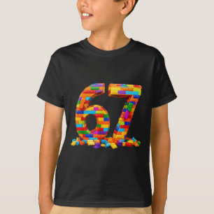 Number 67 Meme Six Seven 6 7 Building Blocks Gen A T-Shirt